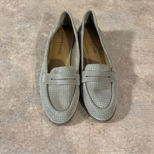 Lucky Brand -Women's Perforated Gray Loafers, Size 7